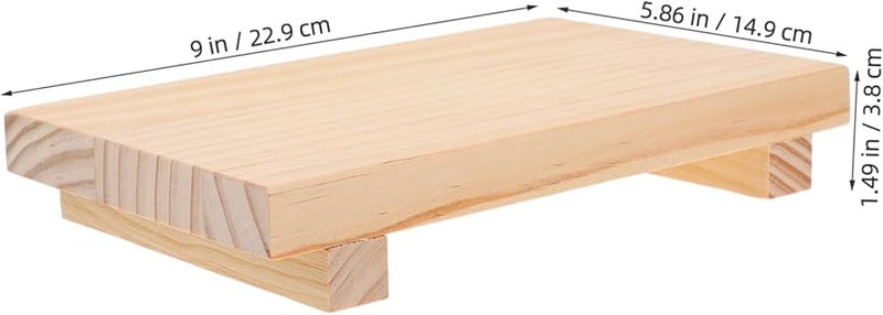 Natural Wood Bathroom Vanity Tray Soap Toiletries Countertop Organizer - Image 2